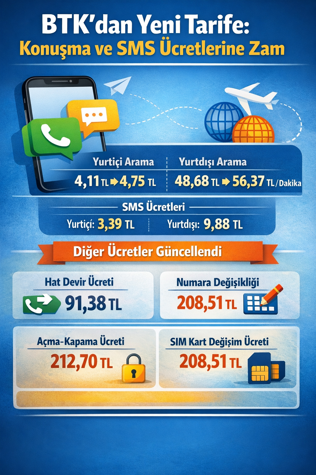 Mobil Tarifelere Üst Sınır Artışı